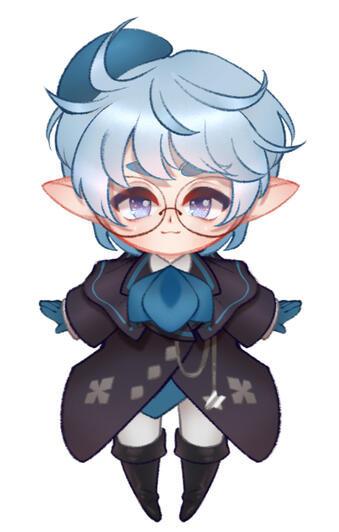 chibi model of someone's ffxiv character!